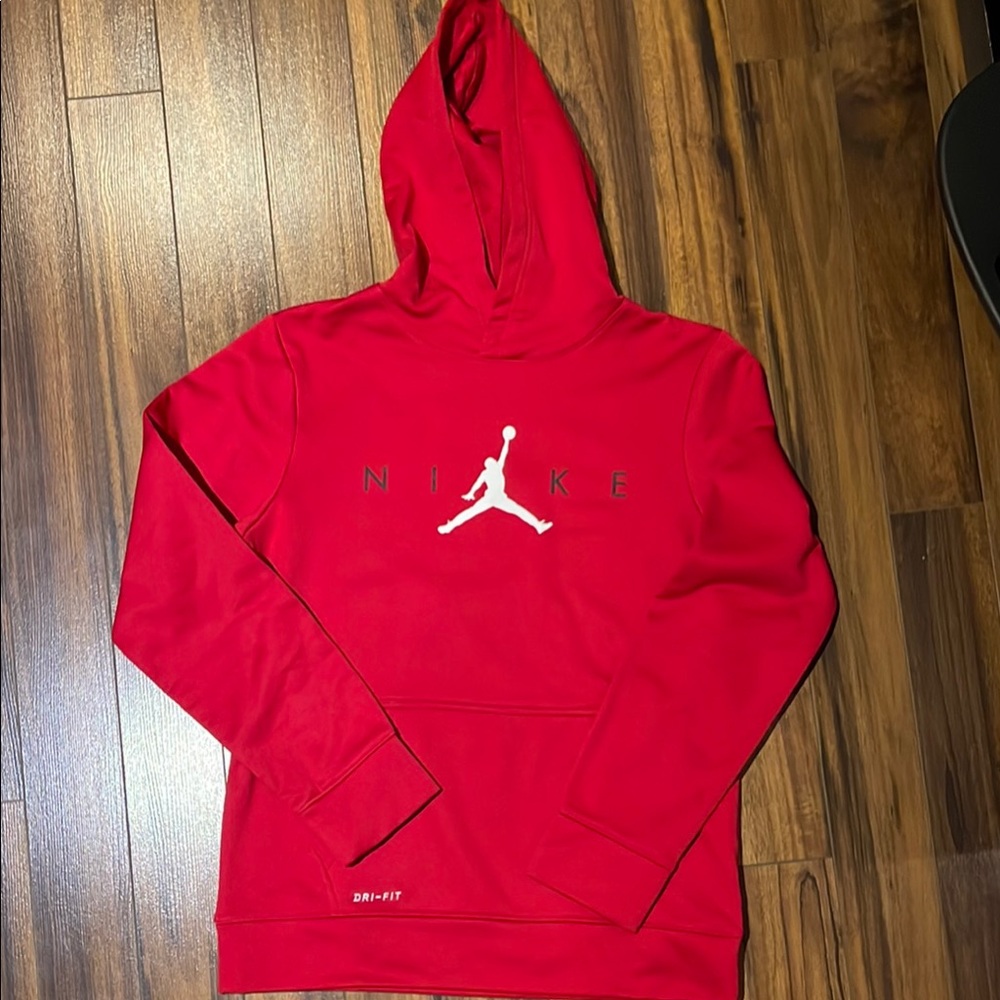 Nike Red Dri-FIT Hoodie with Jumpman